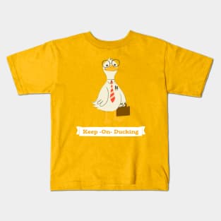 Keep On Ducking Working Duck Kids T-Shirt